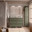 Mueble de baño Noja con patas 6 cajones doble seno green satin 120 cm de Salgar